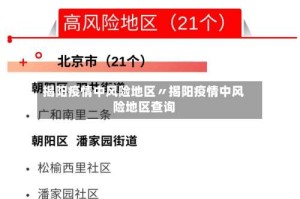 揭阳疫情中风险地区〃揭阳疫情中风险地区查询
