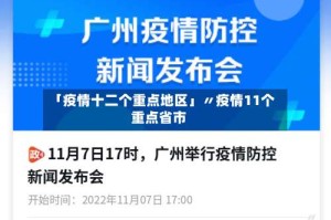 「疫情十二个重点地区」〃疫情11个重点省市