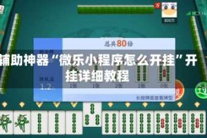 辅助神器“微乐小程序怎么开挂”开挂详细教程