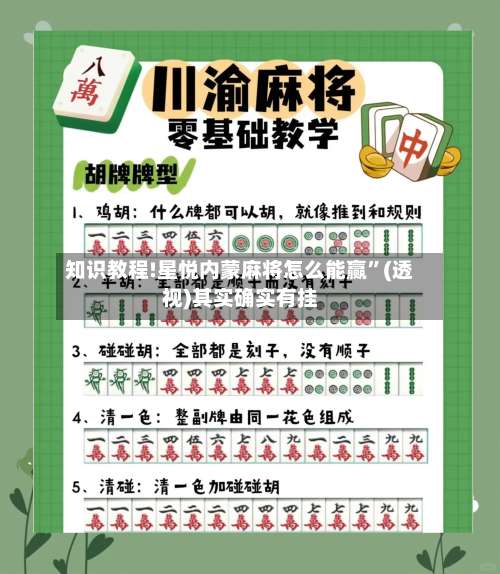 知识教程!星悦内蒙麻将怎么能赢	”(透视)其实确实有挂-第1张图片