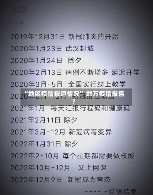 “地区疫情报道情况	” 地方疫情报告？-第2张图片