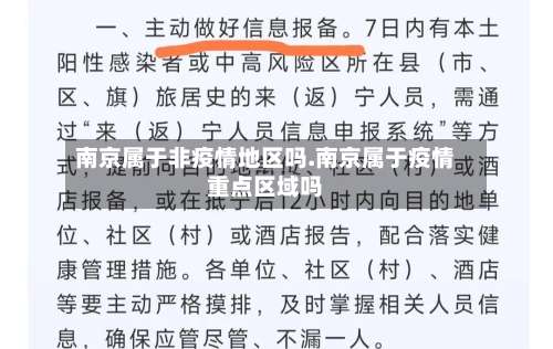 南京属于非疫情地区吗.南京属于疫情重点区域吗-第2张图片