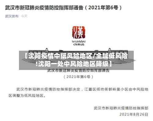 【沈阳疫情中低风险地区/全域低风险!沈阳一处中风险地区降级】-第2张图片