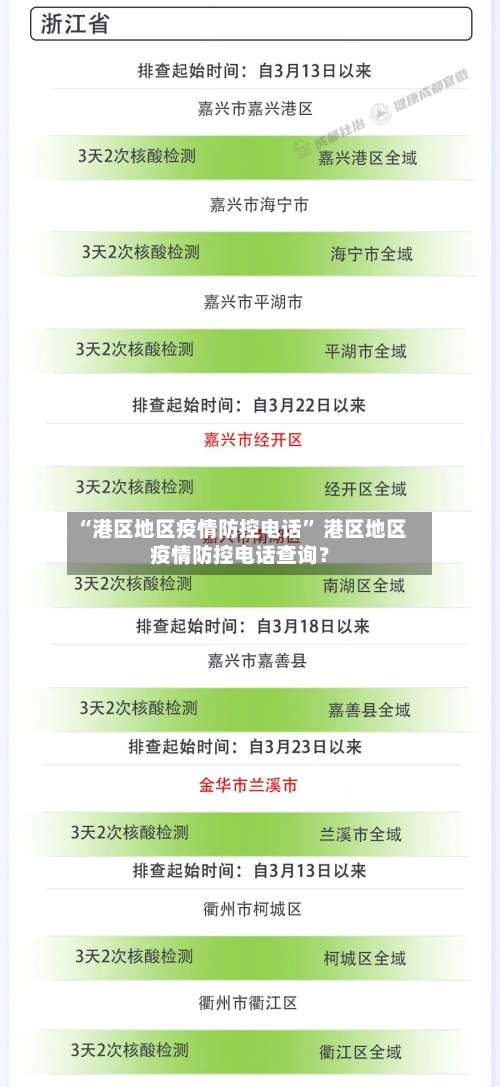 “港区地区疫情防控电话” 港区地区疫情防控电话查询？-第2张图片