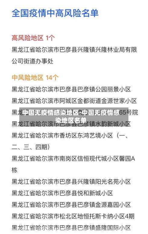 中国无疫情感染地区-中国无疫情感染地区名单-第1张图片