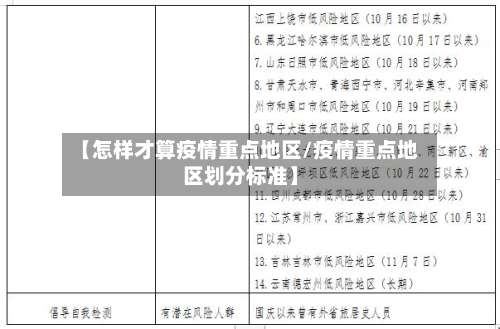 【怎样才算疫情重点地区/疫情重点地区划分标准】-第3张图片