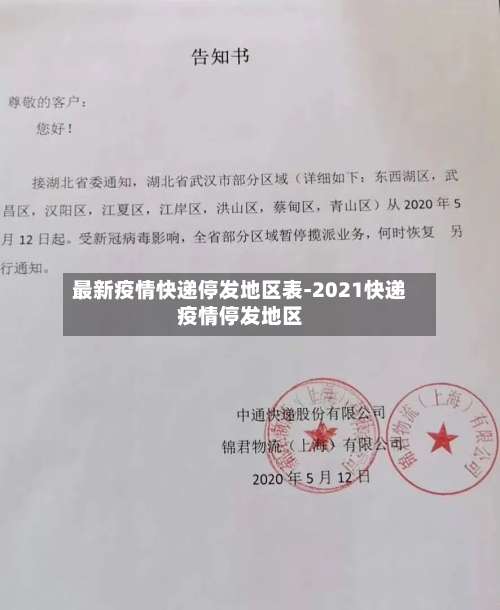 最新疫情快递停发地区表-2021快递疫情停发地区-第1张图片